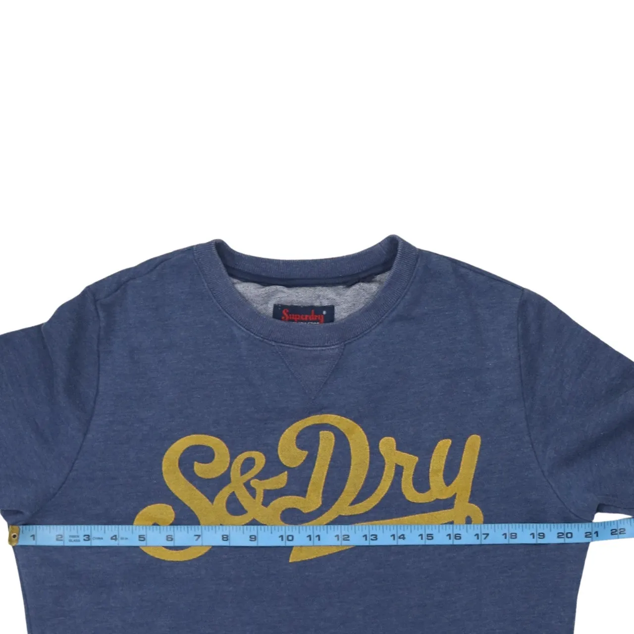 Super Dry 90's Spellout Crew Neck Sweatshirt Medium Navy Blue sold by Vintage Club product image thumbnail 5