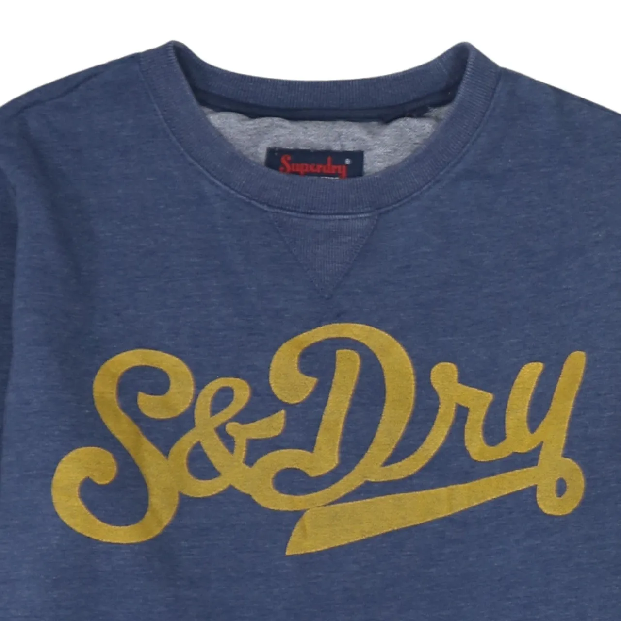 Super Dry 90's Spellout Crew Neck Sweatshirt Medium Navy Blue sold by Vintage Club product image thumbnail 3