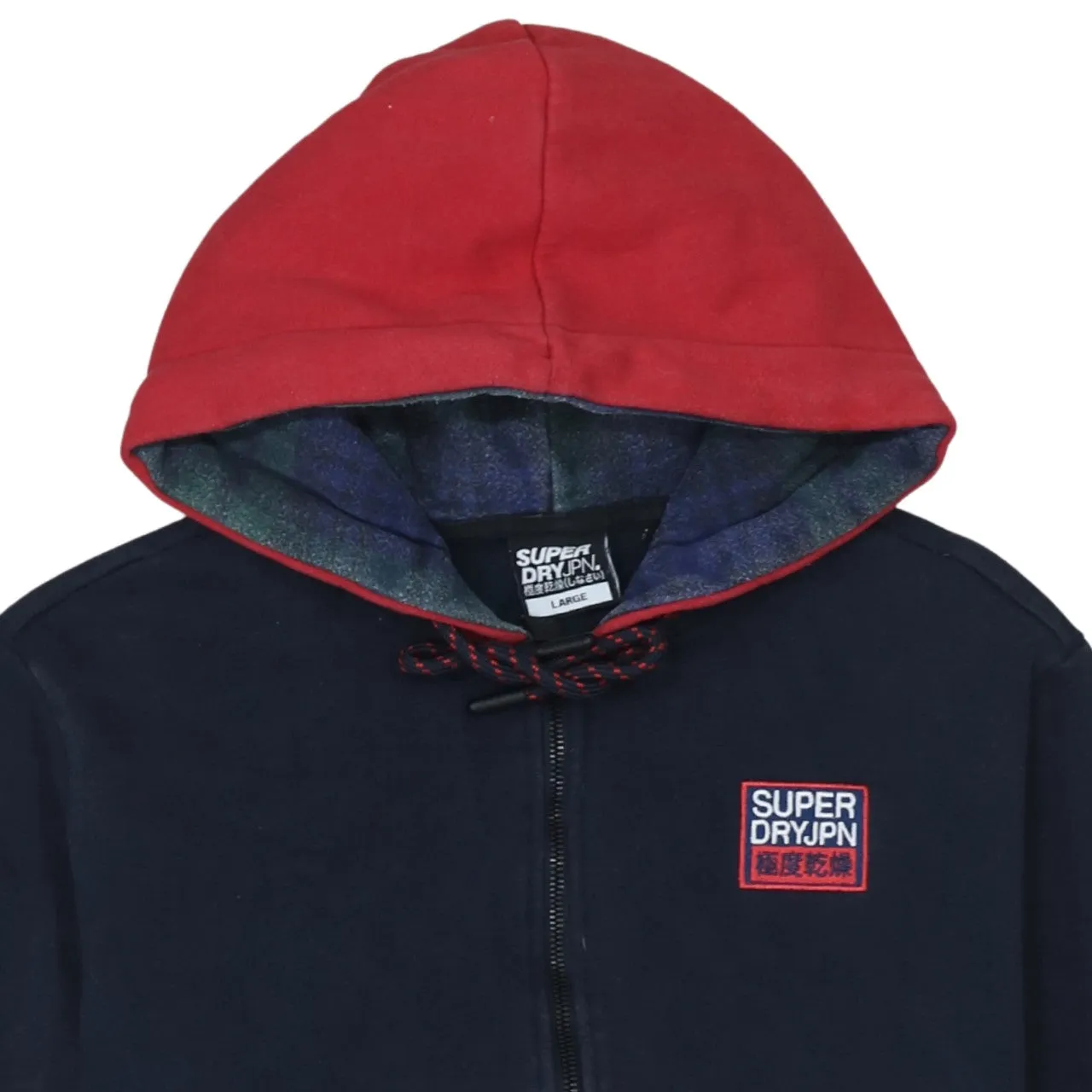 Super Dry 90's Sportswear Full Zip Up Hoodie Large Navy Blue sold by Vintage Club product image thumbnail 3