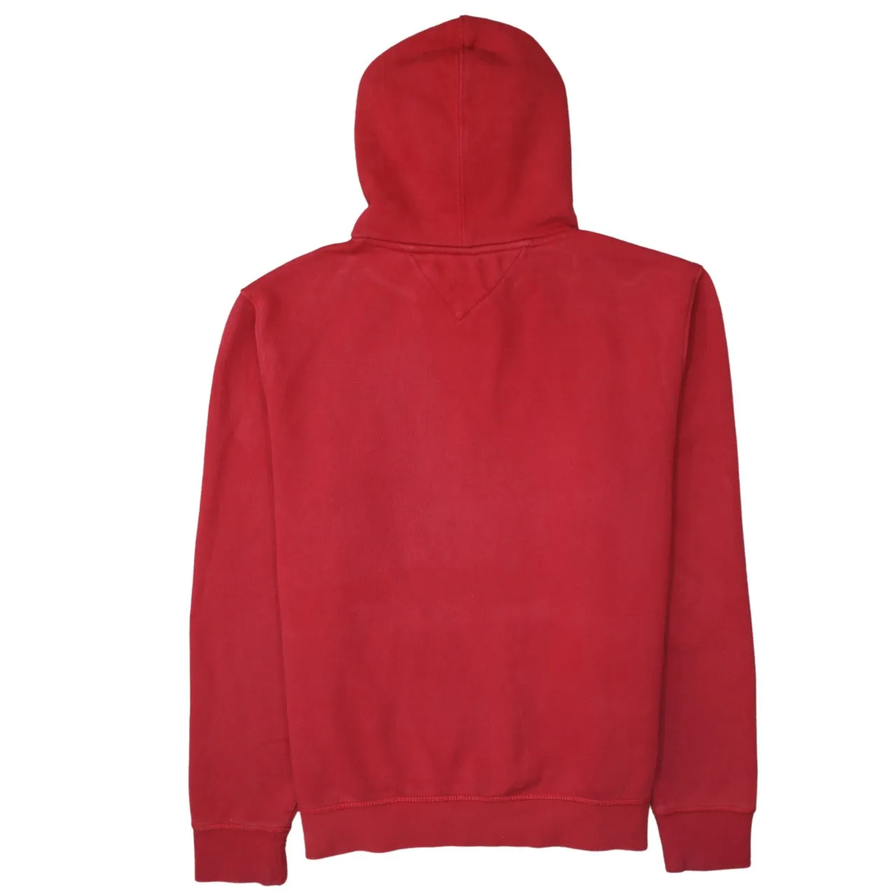 Tommy Hilfiger 90's Spellout Pullover Hoodie Large Red sold by Vintage Club product image thumbnail 2
