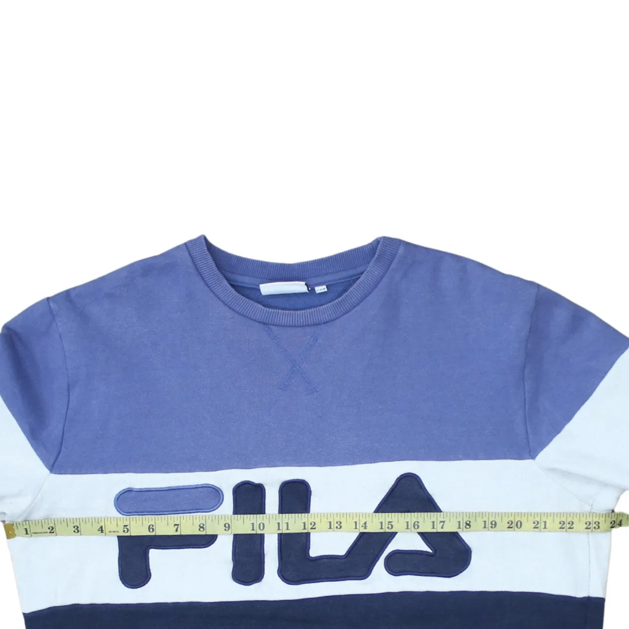 Fila 90's Spellout Crew Neck Sweatshirt Large Blue sold by Vintage Club product image thumbnail 5
