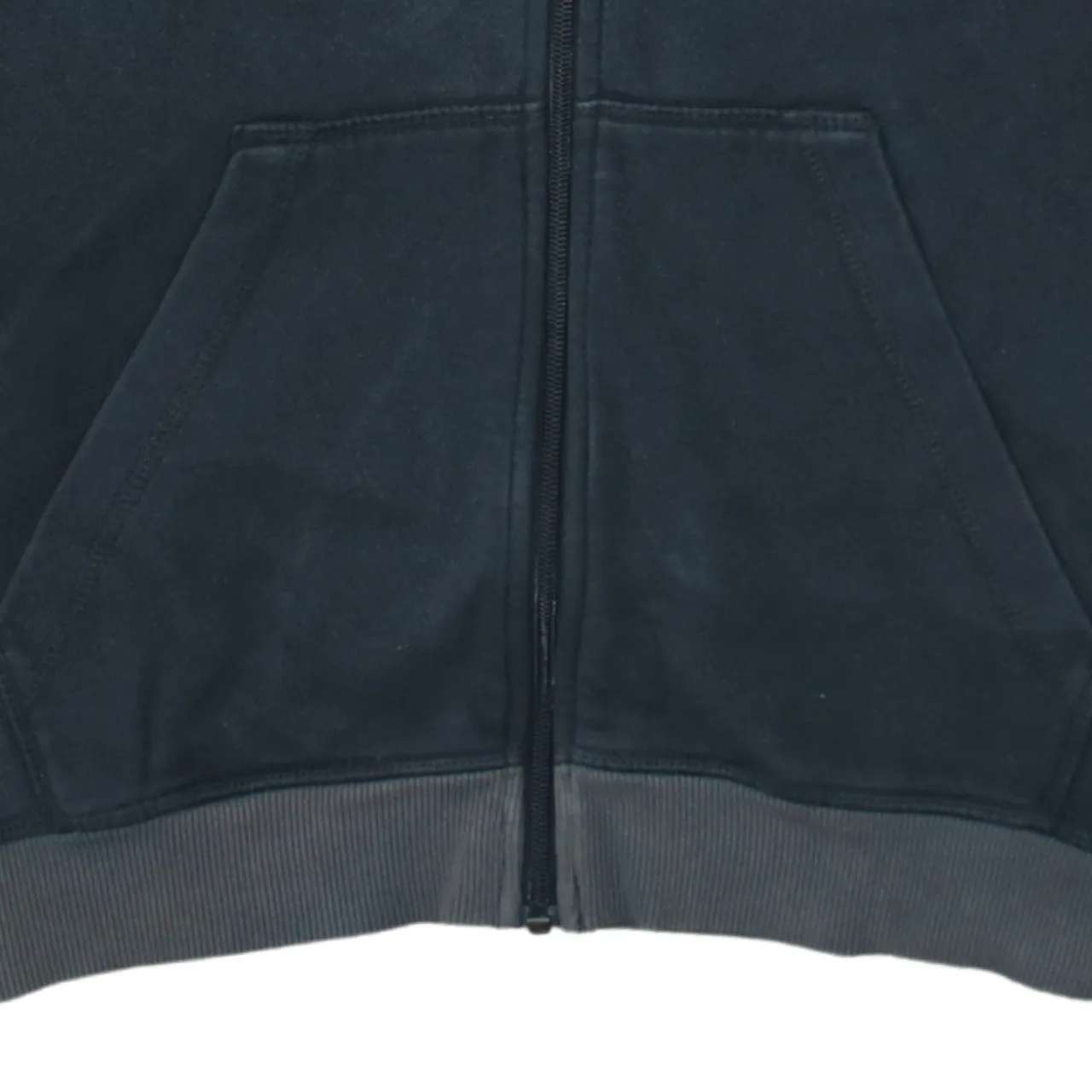 Adidas 90's Striped Sleeve Full Zip Up Hoodie Medium Black sold by Vintage Club product image thumbnail 4