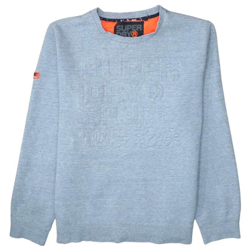 Super Dry 90's Spellout Crew Neck Sweatshirt XLarge Grey sold by Vintage Club