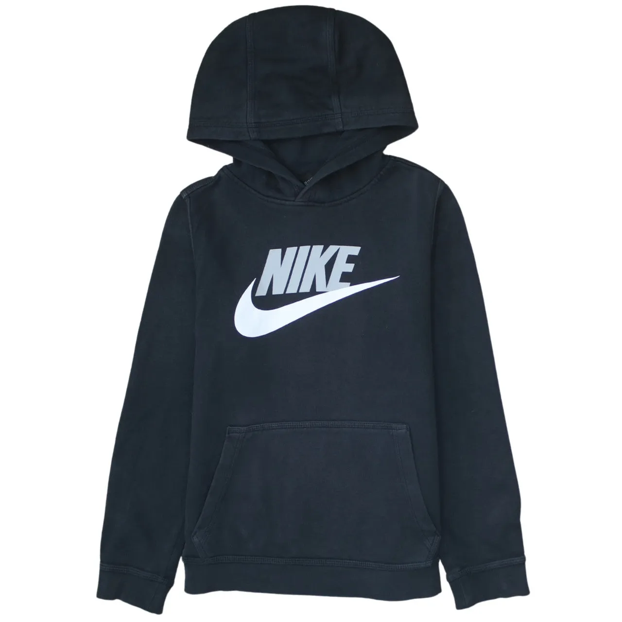 Nike 90's Center Middle Swoosh Pullover Hoodie Large Black sold by Vintage Club