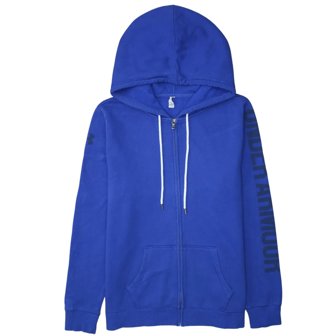 Under Armour 90's Drawstring Pockets Full Zip Up Hoodie XLarge Blue sold by Vintage Club