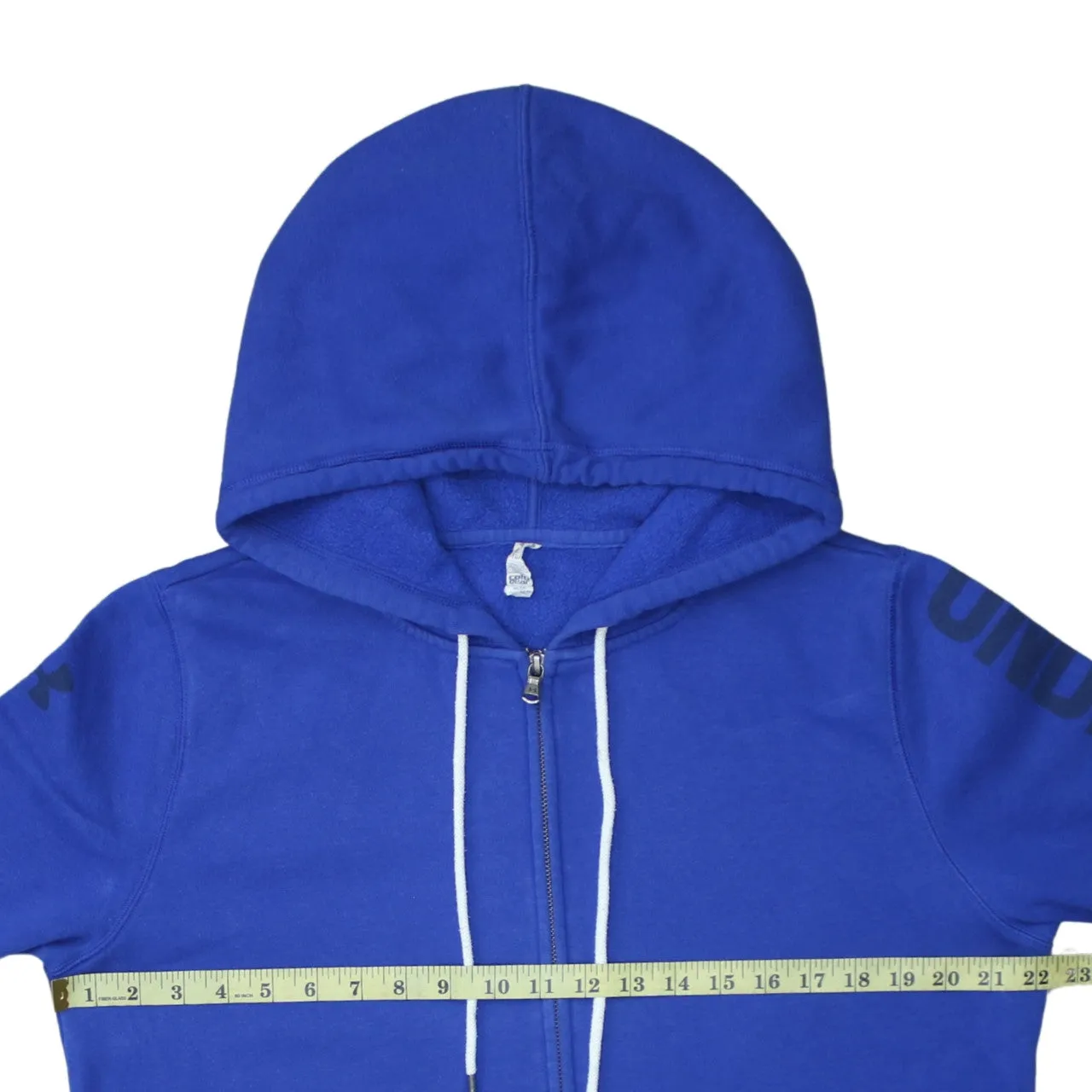 Under Armour 90's Drawstring Pockets Full Zip Up Hoodie XLarge Blue sold by Vintage Club product image thumbnail 5