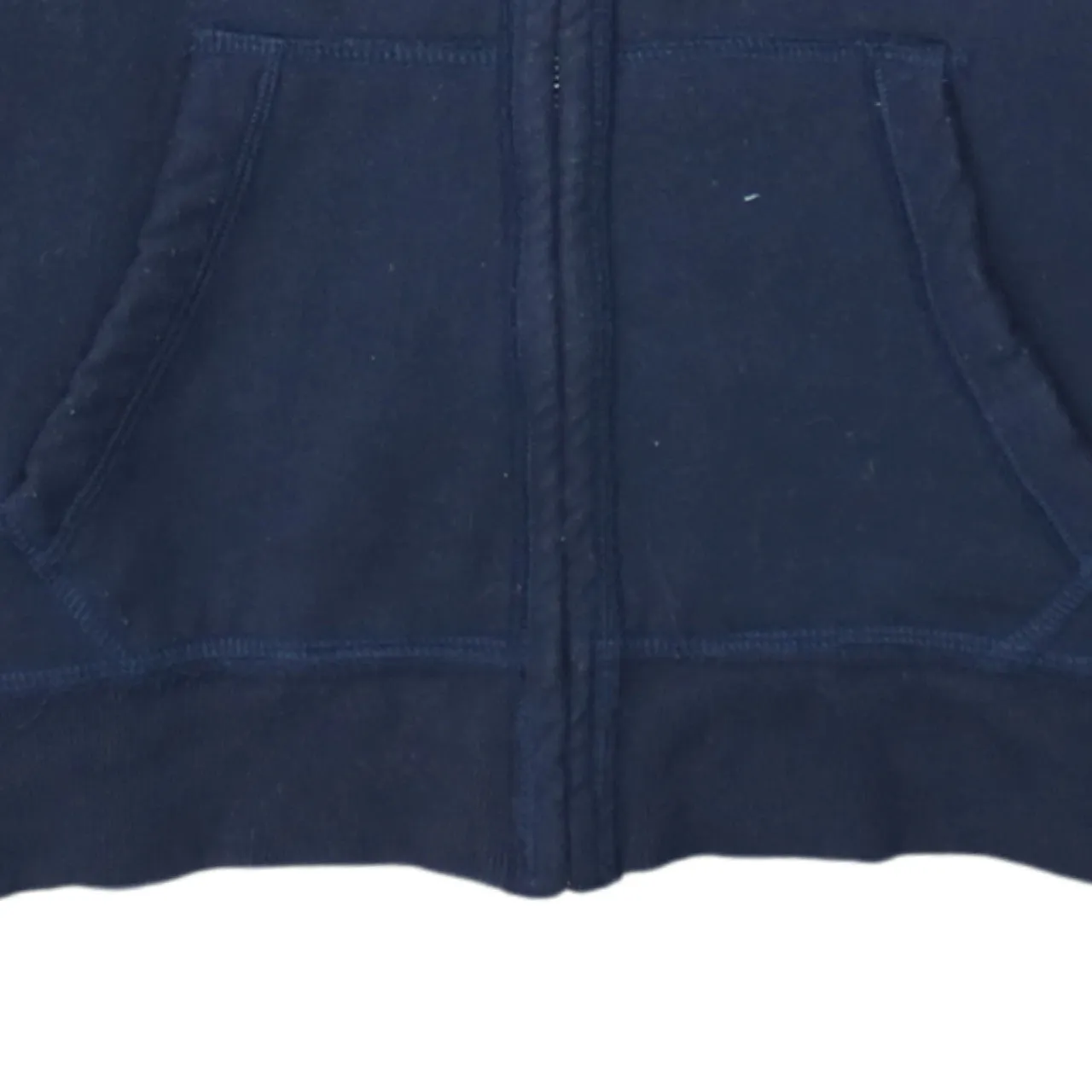 Hollister 90's Spellout Full Zip Up Hoodie Large Navy Blue sold by Vintage Club product image thumbnail 4