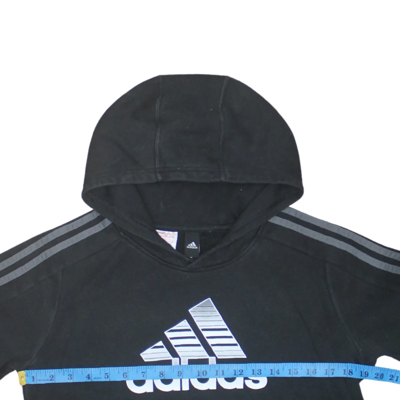 Adidas 90's Spellout Pullover Hoodie XSmall Black sold by Vintage Club product image thumbnail 5