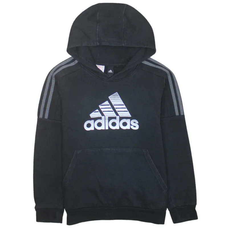 Adidas 90's Spellout Pullover Hoodie XSmall  Black sold by Vintage Club