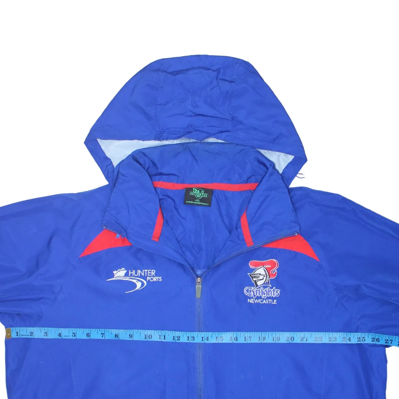 Authentic 90's Hooded Full Zip Up Windbreaker XXLarge (2XL) Blue sold by Vintage Club product image thumbnail 5