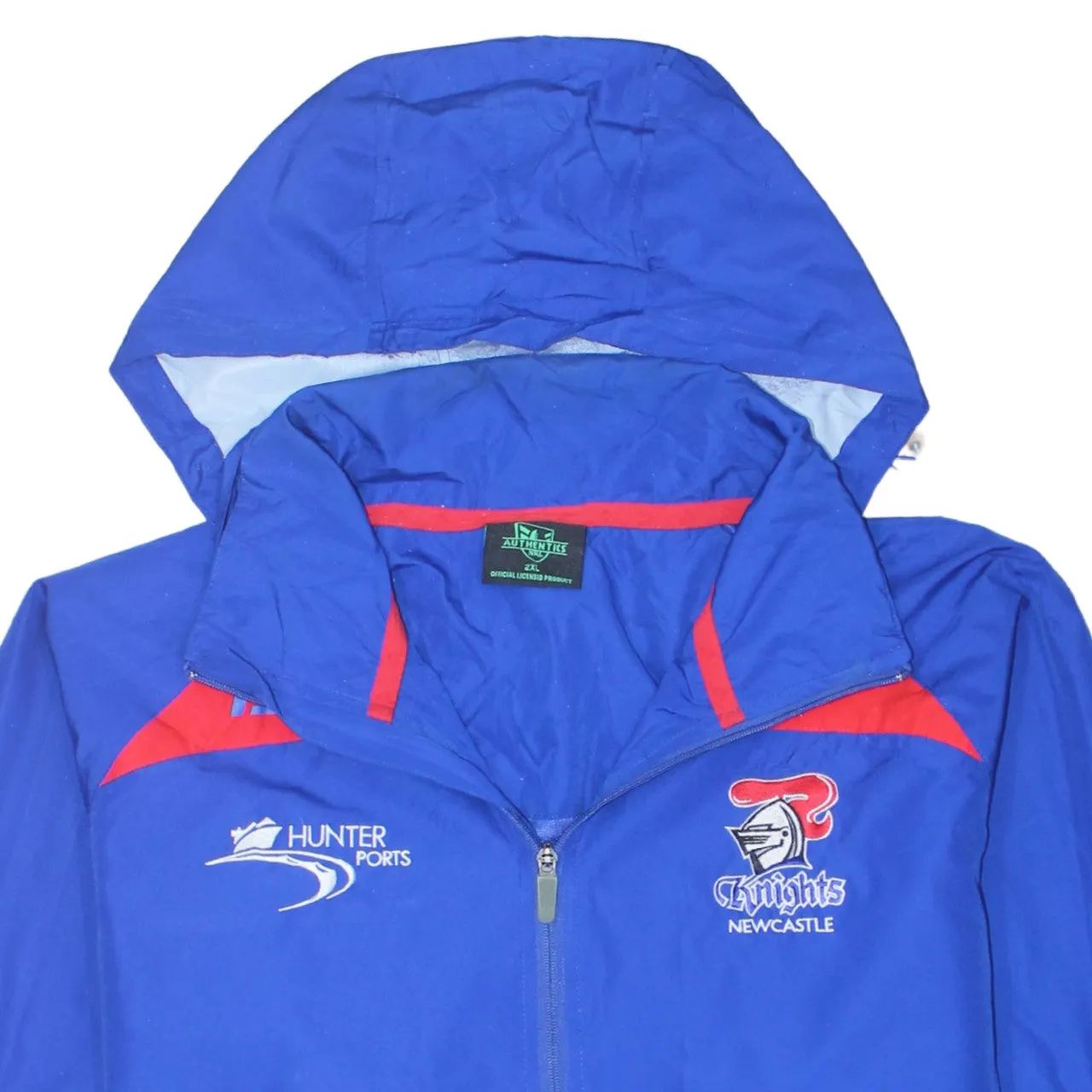Authentic 90's Hooded Full Zip Up Windbreaker XXLarge (2XL) Blue sold by Vintage Club product image thumbnail 3