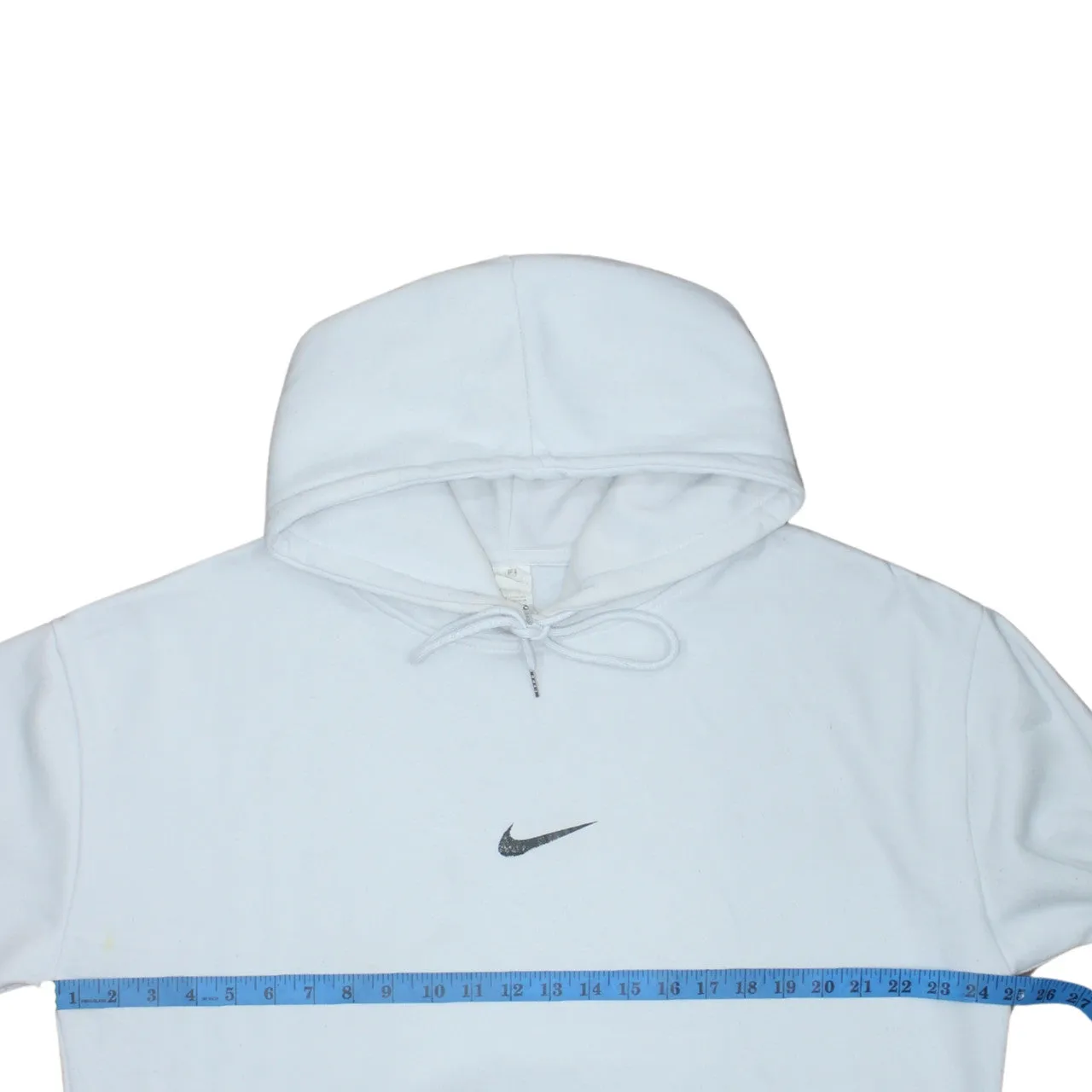 Nike 90's Center Middle Swoosh Pullover Hoodie Large White sold by Vintage Club product image thumbnail 5