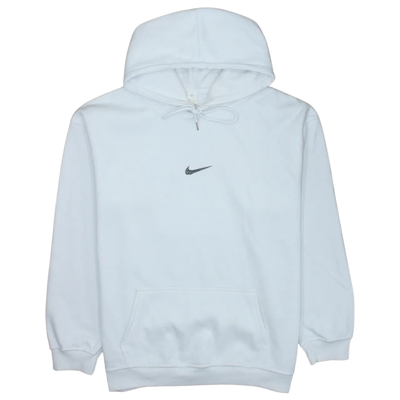 Nike 90's Center Middle Swoosh Pullover Hoodie Large White sold by Vintage Club