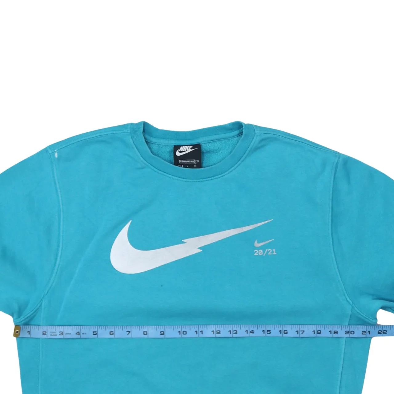 Nike 90's Center Middle Swoosh Crew Neck Sweatshirt Small Blue sold by Vintage Club product image thumbnail 5