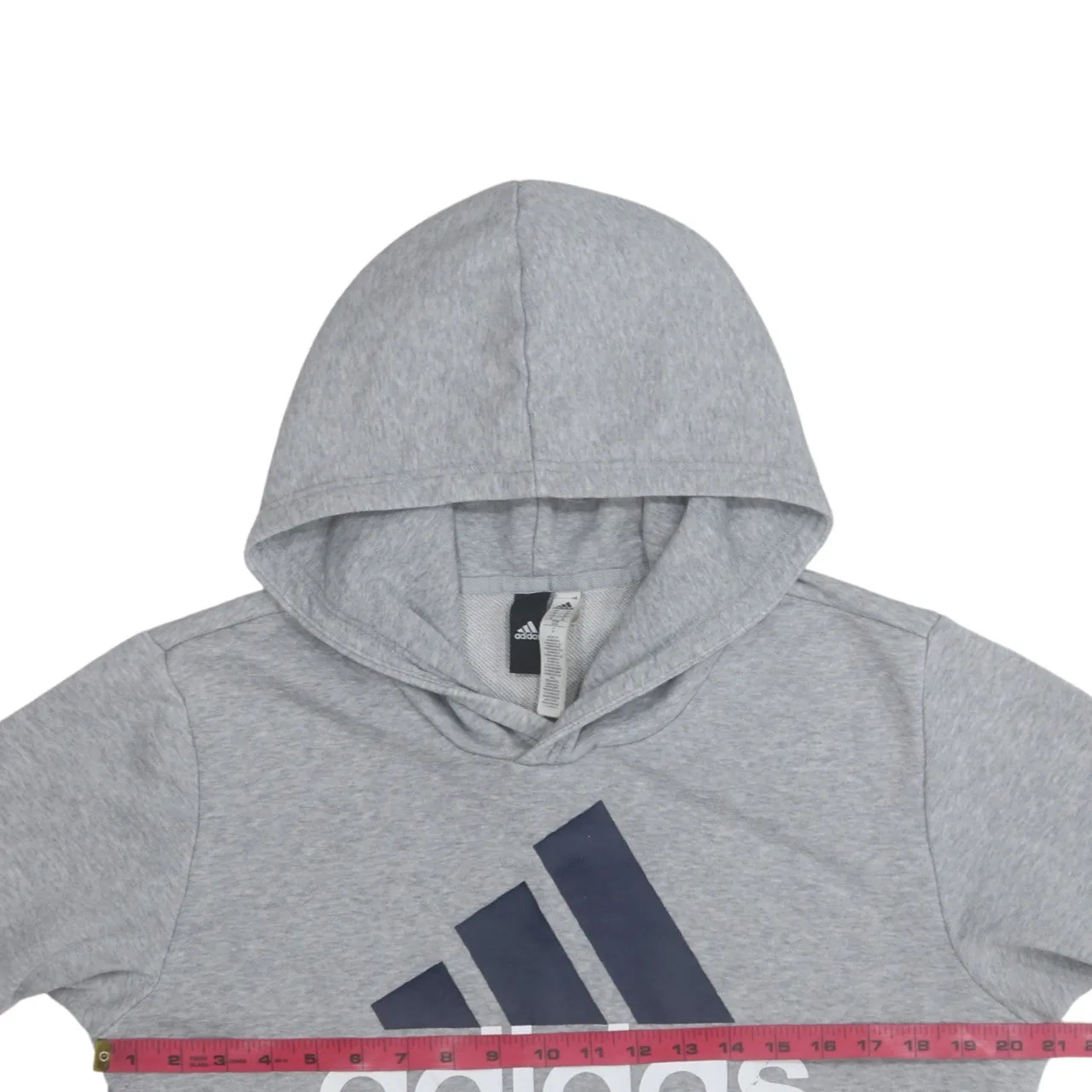 Adidas 90's Spellout Pullover Hoodie Medium Grey sold by Vintage Club product image thumbnail 5
