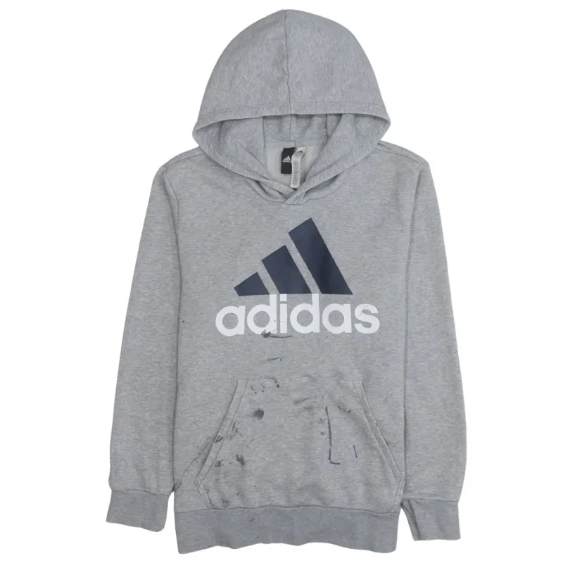 Adidas 90's Spellout Pullover Hoodie Medium Grey sold by Vintage Club