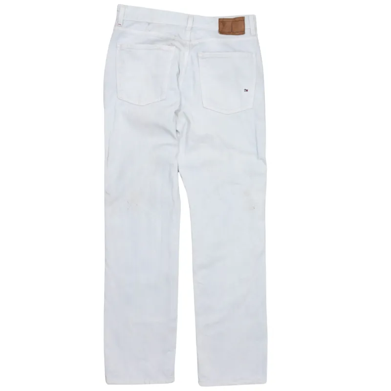 Tommy Hilfiger 90's Lightweight Straight Leg Baggy Trousers / Pants 32 White made by Tommy Hilfiger