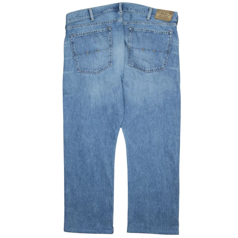 Polo Ralph Lauren 90's Lightwash Straight Leg Baggy Jeans / Pants 40 Blue made by Polo by Ralph Lauren