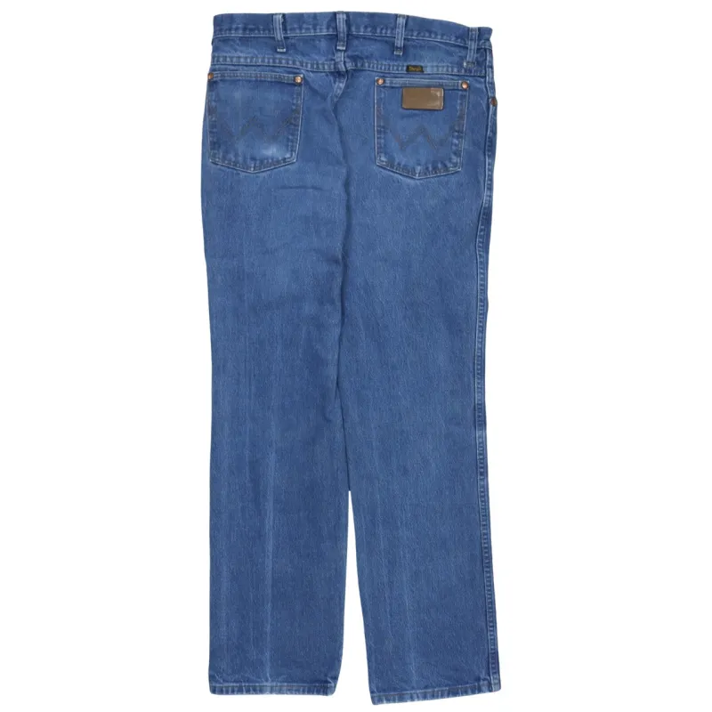 Wrangler 90's Lightwash Straight Leg Baggy Jeans / Pants 35 Blue sold by Vintage Club