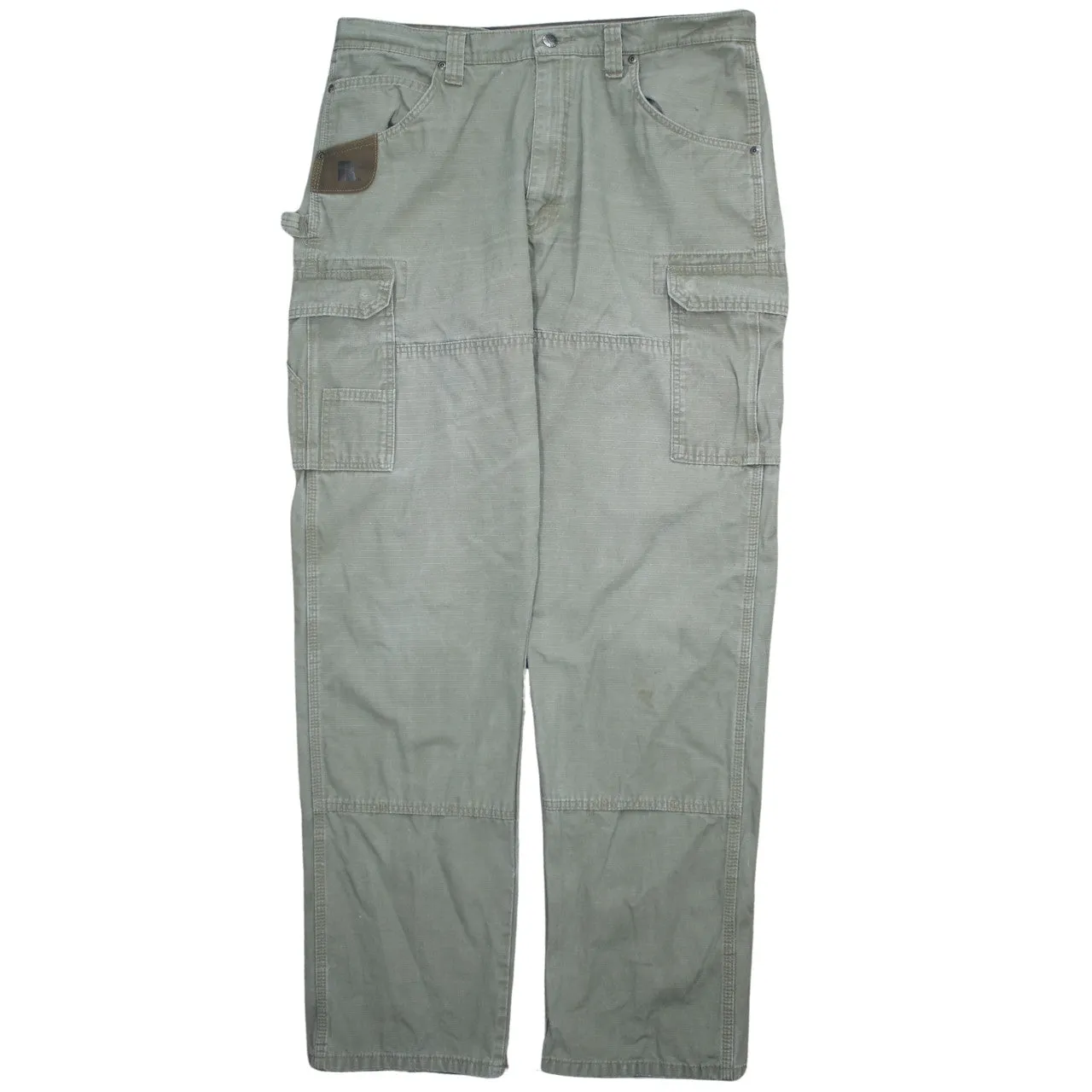 Wrangler 90's Flat Front Straight Leg Baggy Trousers / Pants 38 Beige Cream sold by Vintage Club product image thumbnail 2
