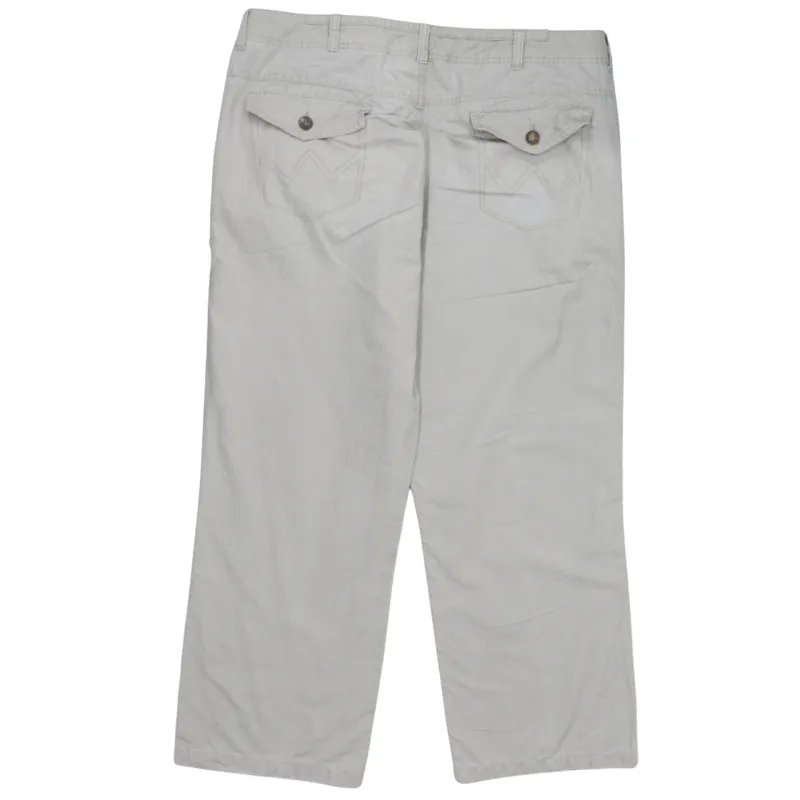 Wrangler 90's Drawstring Pockets Straight Leg Baggy Trousers / Pants 38 Beige Cream sold by Vintage Club