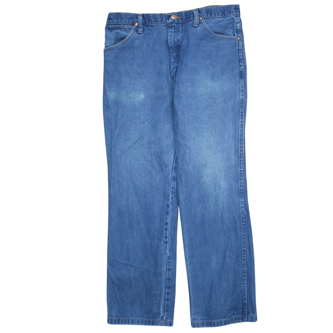 Wrangler 90's Lightwash Straight Leg Baggy Jeans / Pants 35 Blue sold by Vintage Club product image thumbnail 2