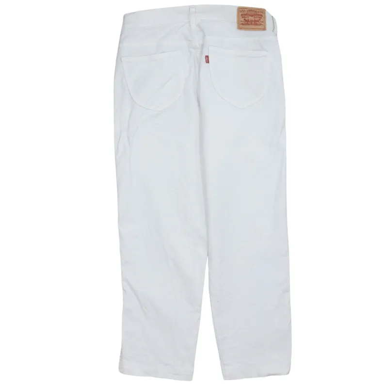 Levi Strauss &Co 90's Lightweight Straight Leg Baggy Trousers / Pants 30 White made by Levi's