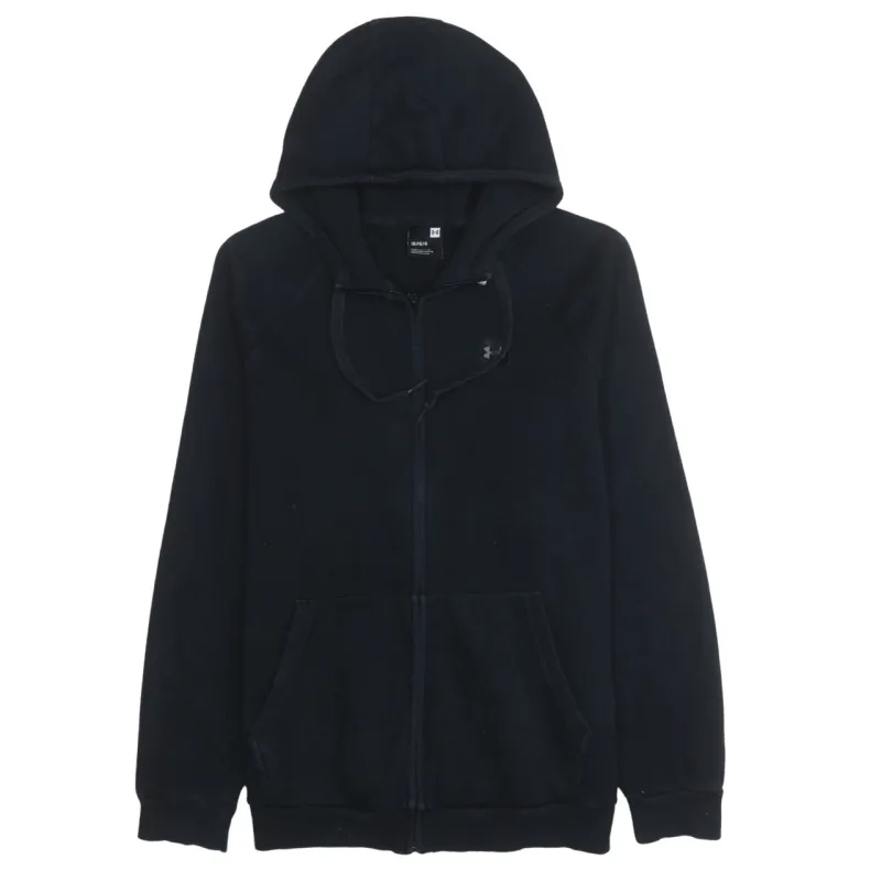 Under Armour 90's Drawstring Pockets Full Zip Up Hoodie Large Black sold by Vintage Club