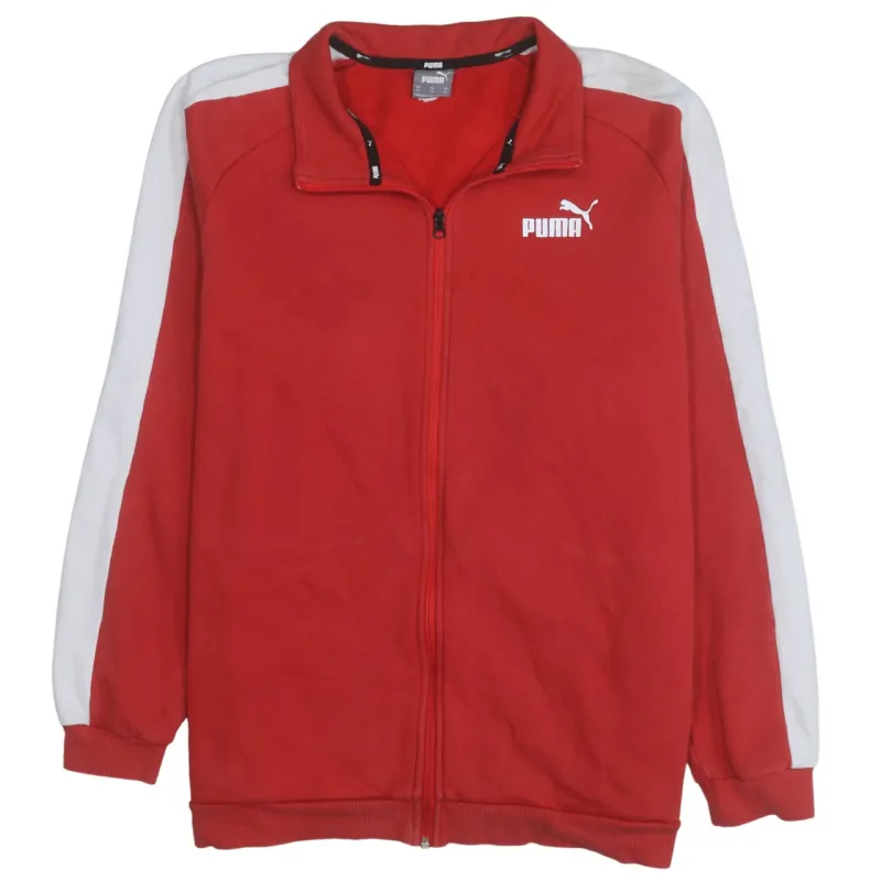Puma 90's Lightweight Full Zip Up Sweatshirt XLarge Red made by Puma