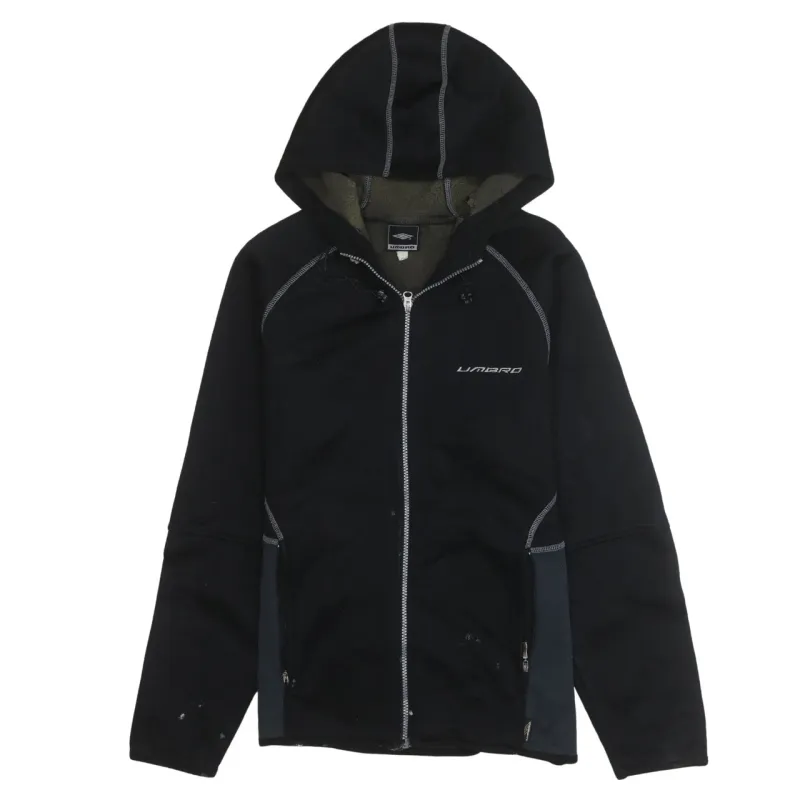 Umbro 90's Lightweight Full Zip Up Hoodie Large Black sold by Vintage Club