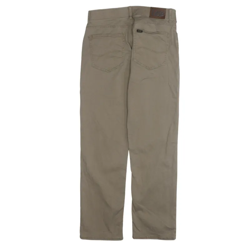 Lee 90's Lightweight Straight Leg Baggy Trousers / Pants 32 Beige Cream made by Lee