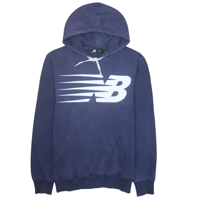 New Balance 90's Drawstring Pockets Pullover Hoodie Large Navy Blue made by New Balance