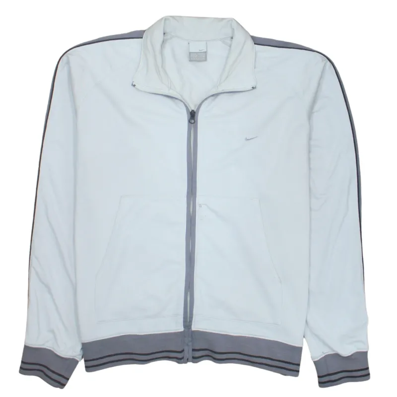 Nike 90's Swoosh Full Zip Up Sweatshirt Medium Grey made by Nike