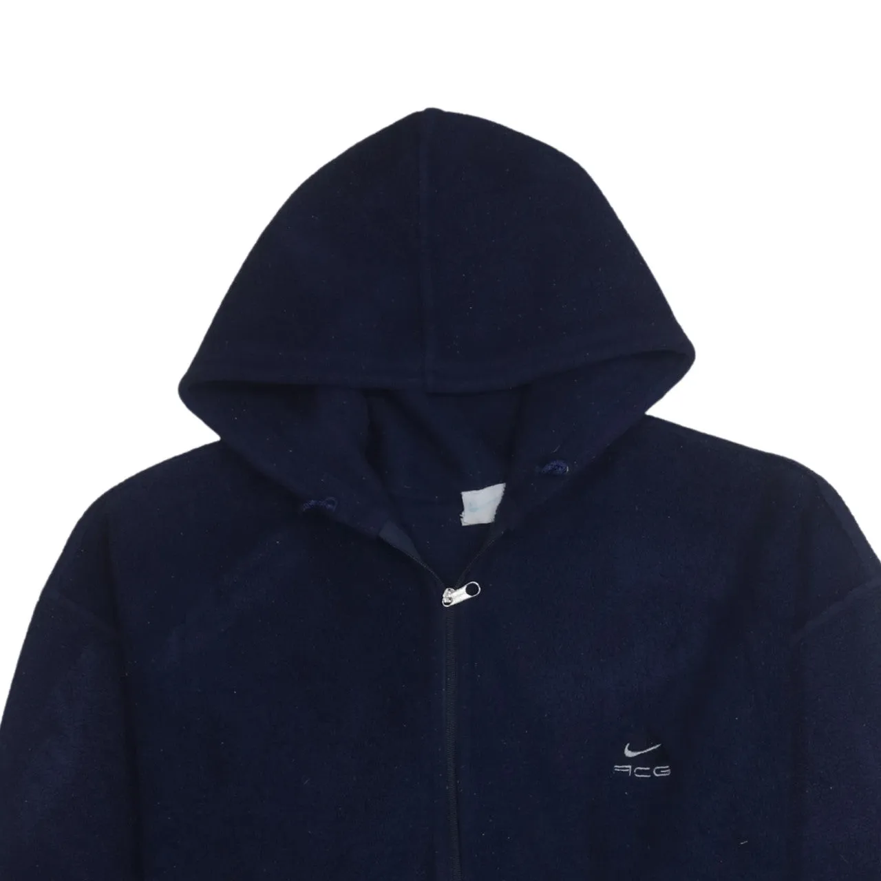 Nike 90's Swoosh Full Zip Up Fleece Jumper XLarge Navy Blue sold by Vintage Club product image thumbnail 3