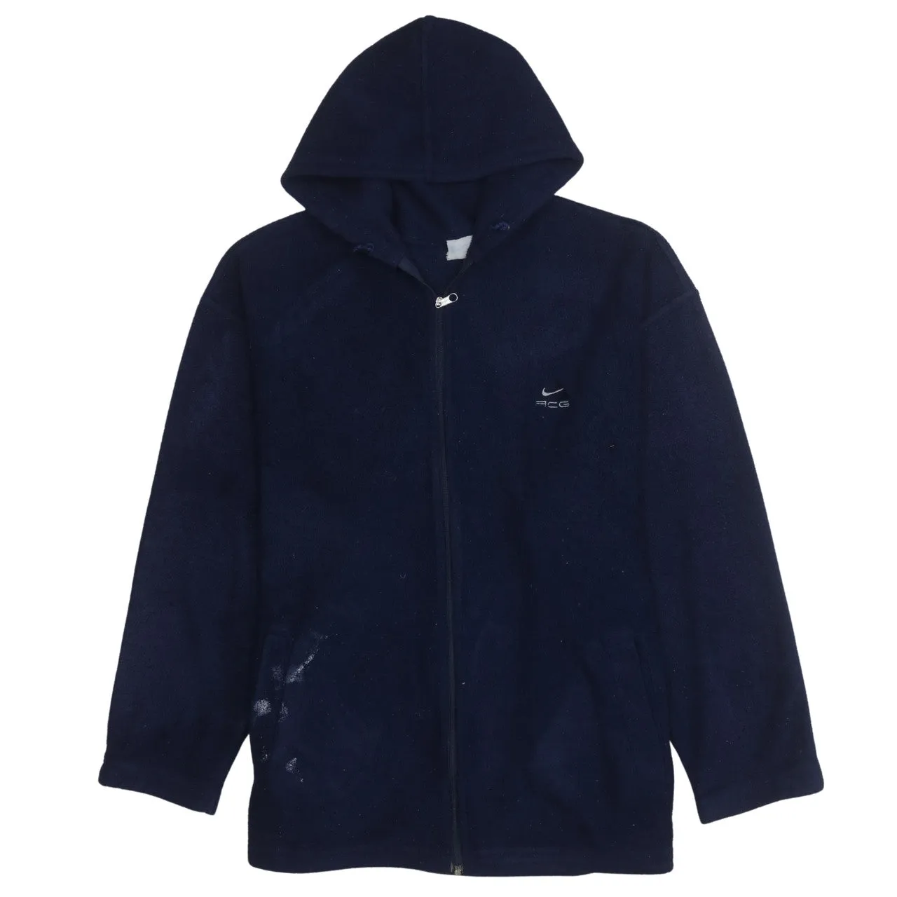 Nike 90's Swoosh Full Zip Up Fleece Jumper XLarge Navy Blue sold by Vintage Club