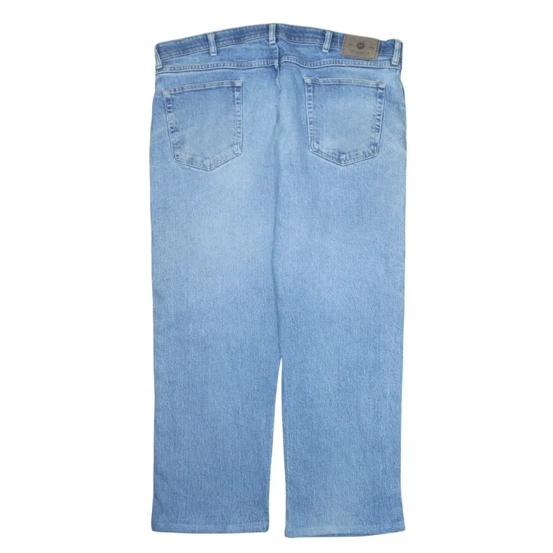 Wrangler 90's Lightwash Straight Leg Baggy Jeans / Pants 40 Blue made by Wrangler