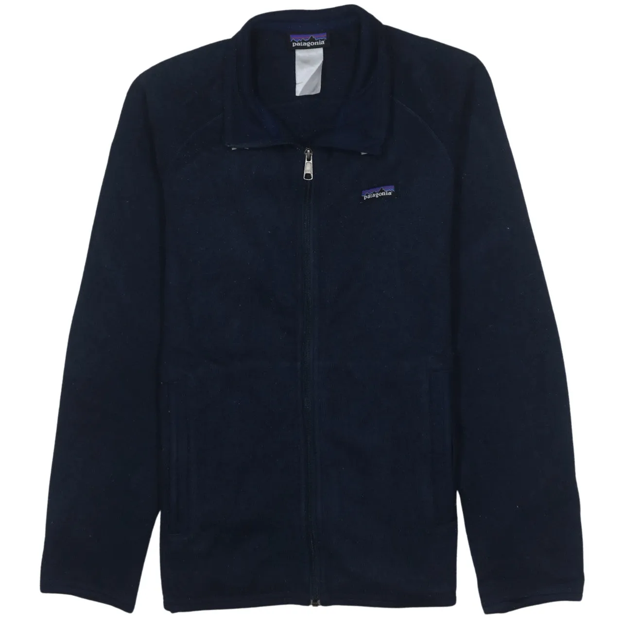 Patagonia 90's Plain Full Zip Up Sweatshirt Medium Navy Blue sold by Vintage Club