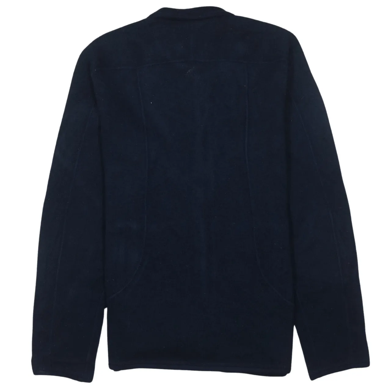 Patagonia 90's Plain Full Zip Up Sweatshirt Medium Navy Blue sold by Vintage Club product image thumbnail 2