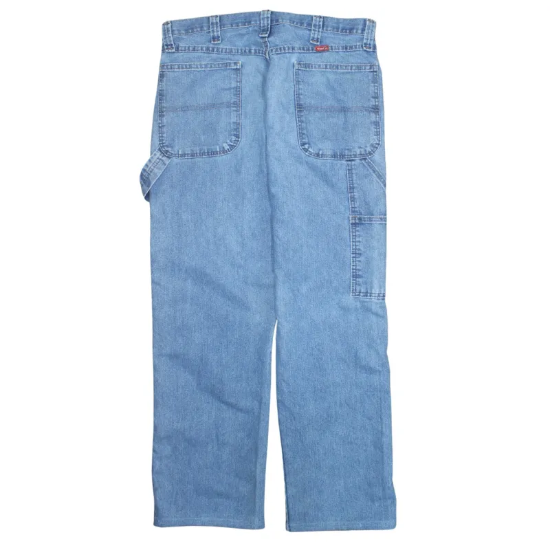 Wrangler 90's Drawstring Pockets Straight Leg Baggy Jeans / Pants 34 Blue sold by Vintage Club