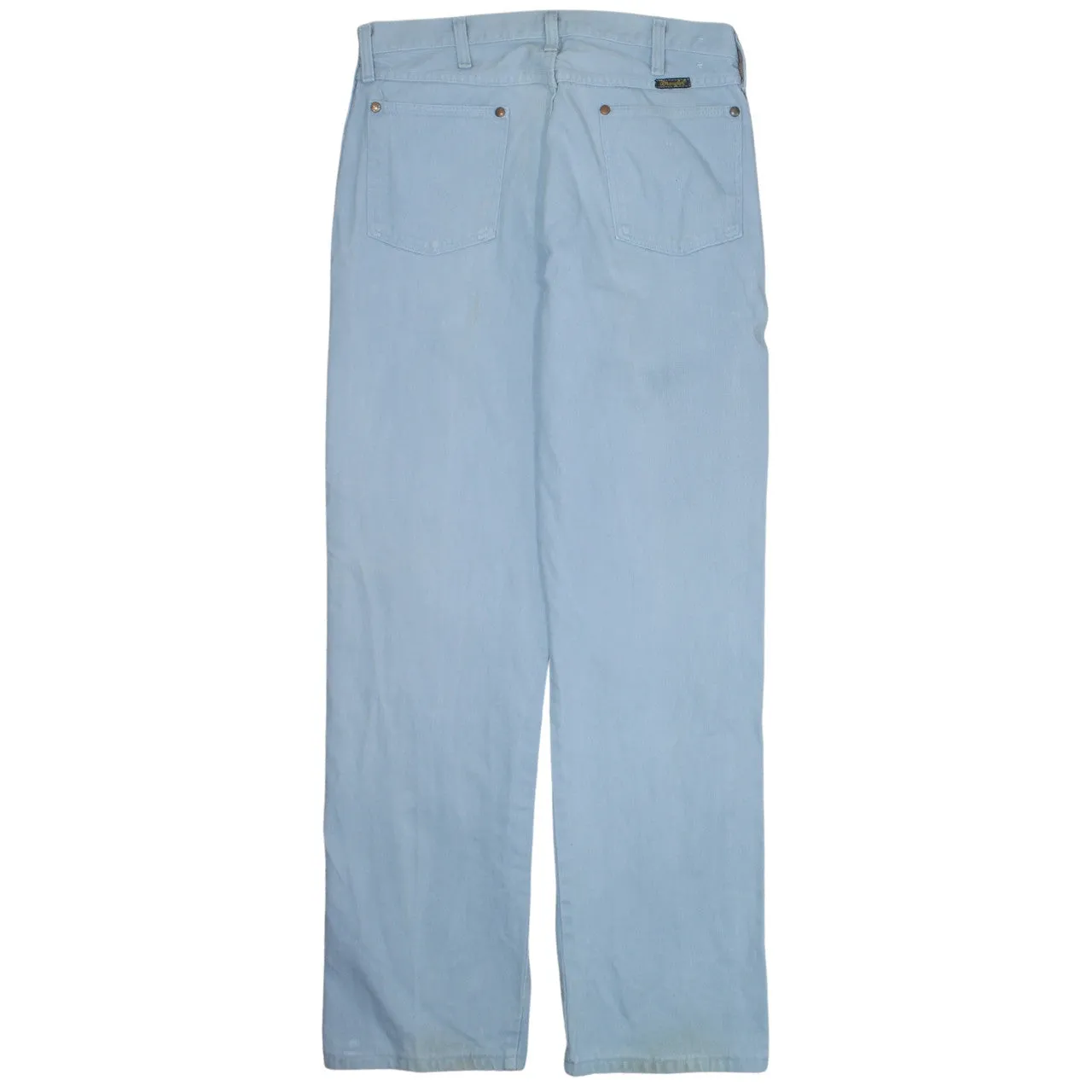Wrangler 90's Flat Front Straight Leg Baggy Jeans / Pants 34 Blue sold by Vintage Club