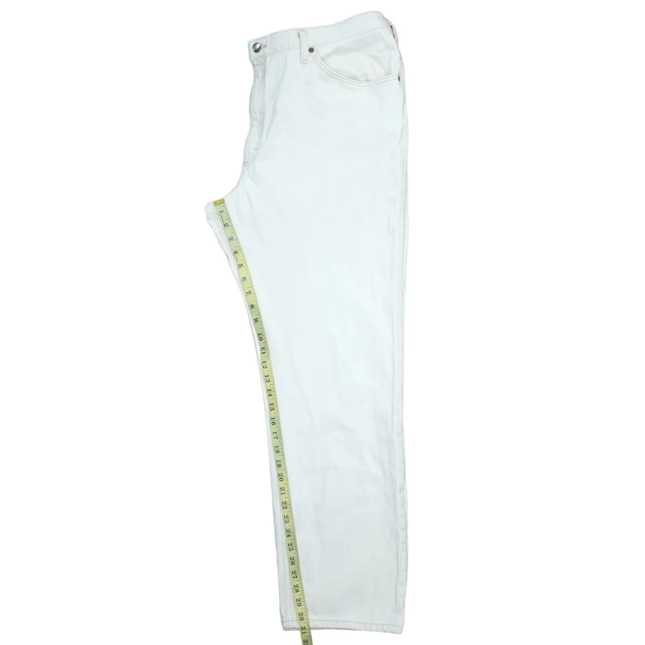 Lee 90's Lightwash Straight Leg Baggy Jeans / Pants 36 Beige Cream sold by Vintage Club product image thumbnail 5