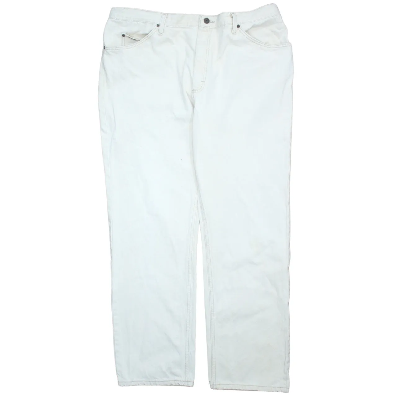 Lee 90's Lightwash Straight Leg Baggy Jeans / Pants 36 Beige Cream sold by Vintage Club product image thumbnail 2