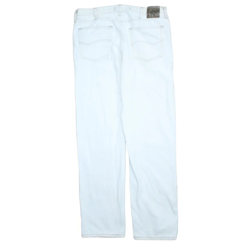 Lee 90's Regular Fit Straight Leg Baggy Trousers / Pants 42 White made by Lee