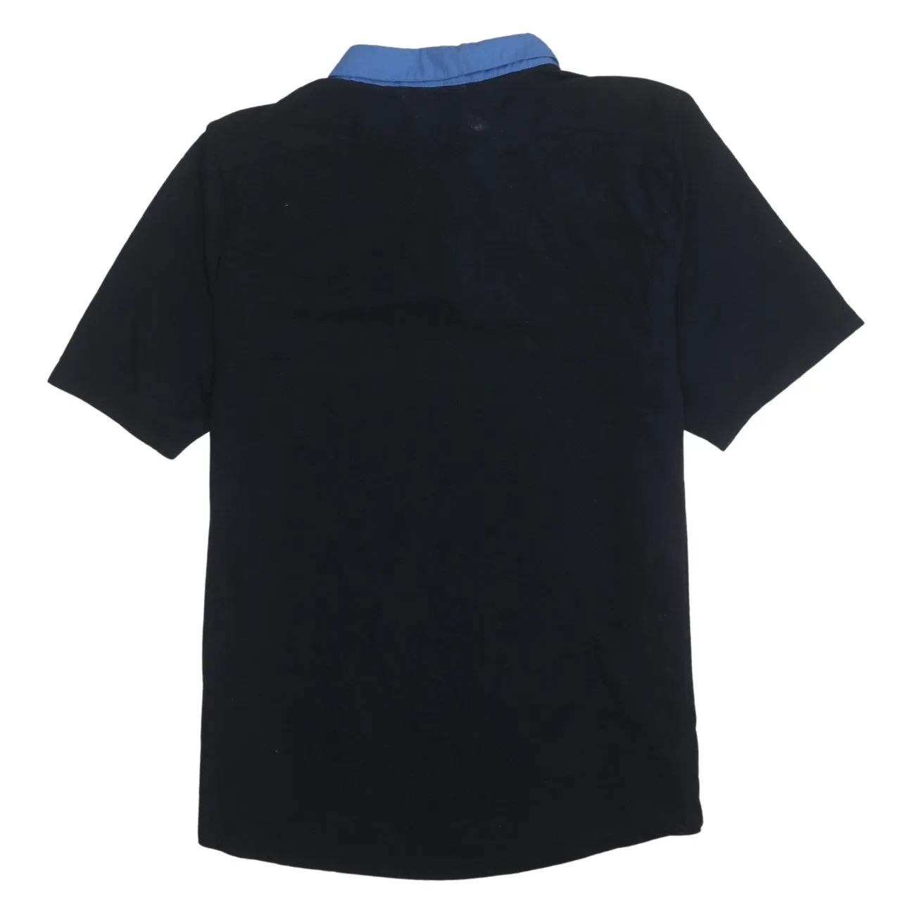 Umbro 90's Short Sleeves Quarter Button Polo Shirt Large Navy Blue sold by Vintage Club product image thumbnail 2