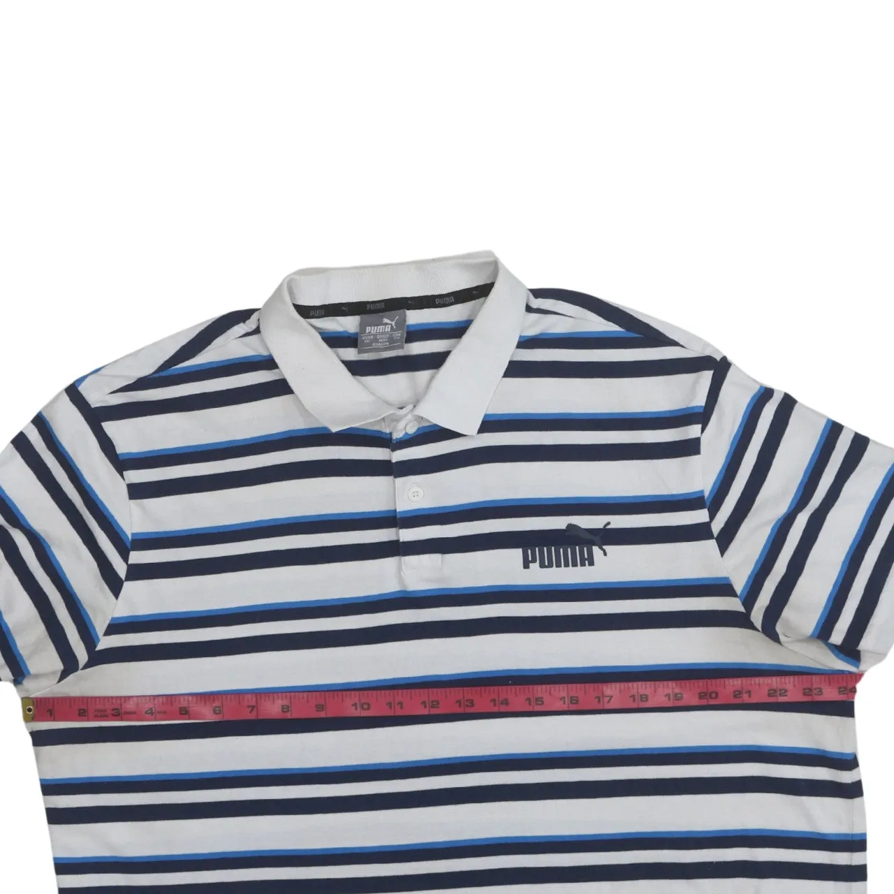 Puma 90's Short Sleeves Quarter Button Polo Shirt XXLarge (2XL) White sold by Vintage Club product image thumbnail 5