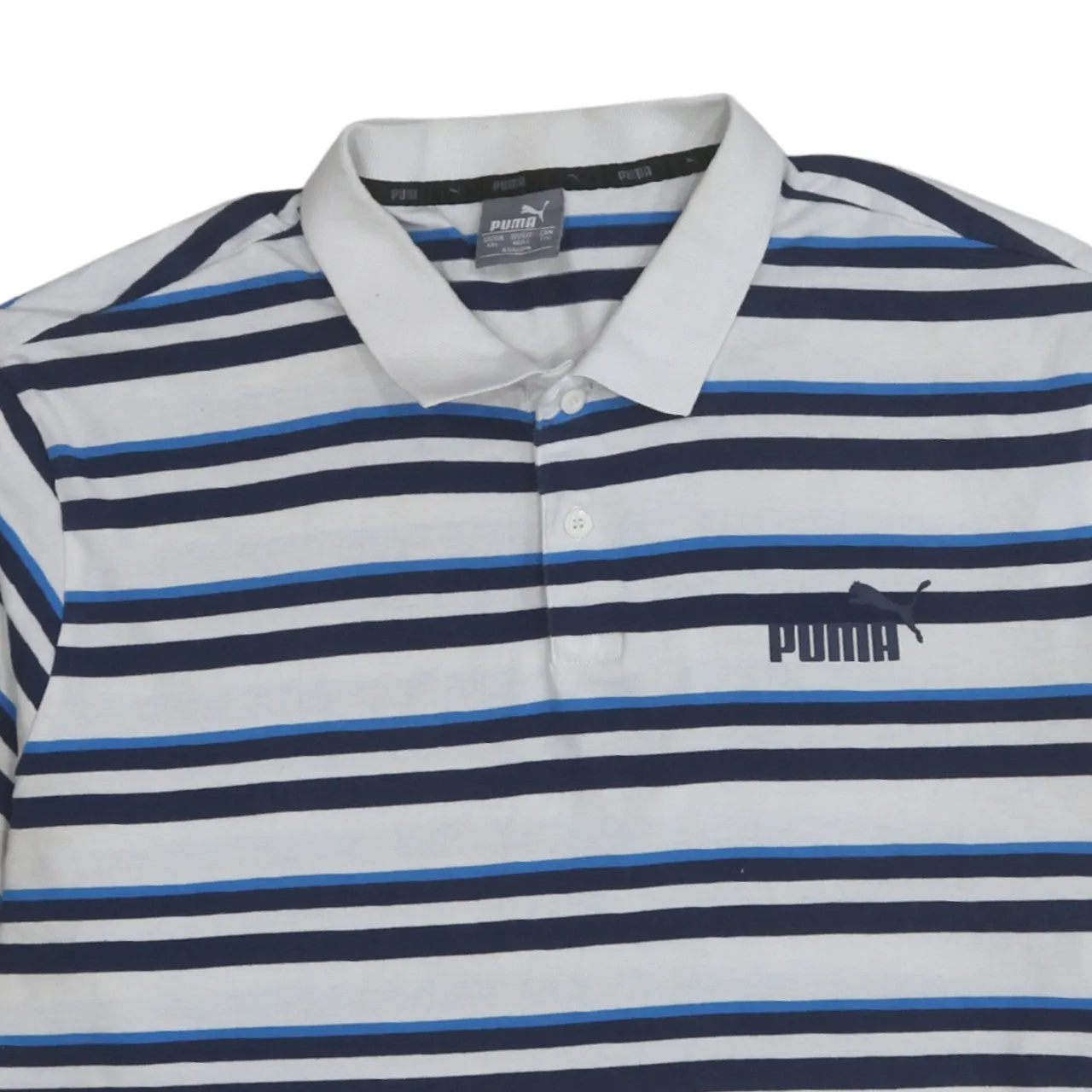 Puma 90's Short Sleeves Quarter Button Polo Shirt XXLarge (2XL) White sold by Vintage Club product image thumbnail 3