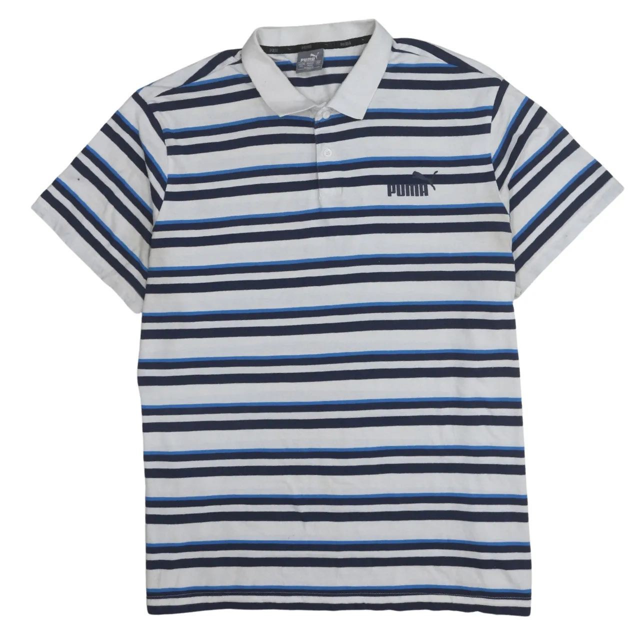 Puma 90's Short Sleeves Quarter Button Polo Shirt XXLarge (2XL) White sold by Vintage Club