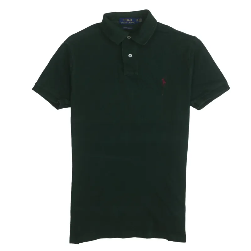 Polo Ralph Lauren 90's Short Sleeves Quarter Button Polo Shirt XSmall Green sold by Vintage Club