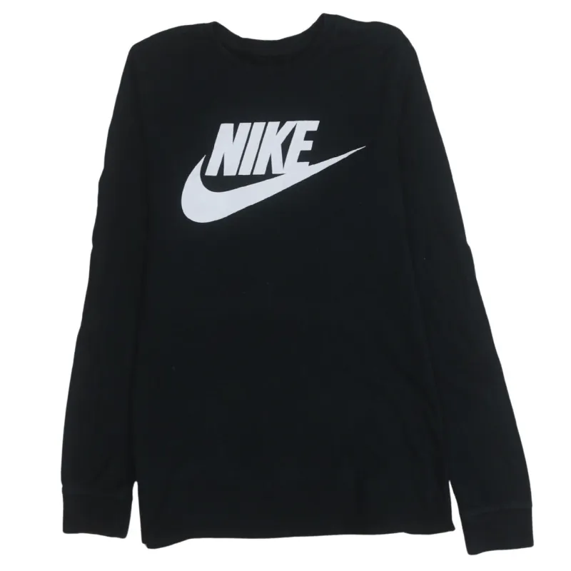 Nike 90's Center Middle Swoosh Crew Neck Sweatshirt Small Black sold by Vintage Club