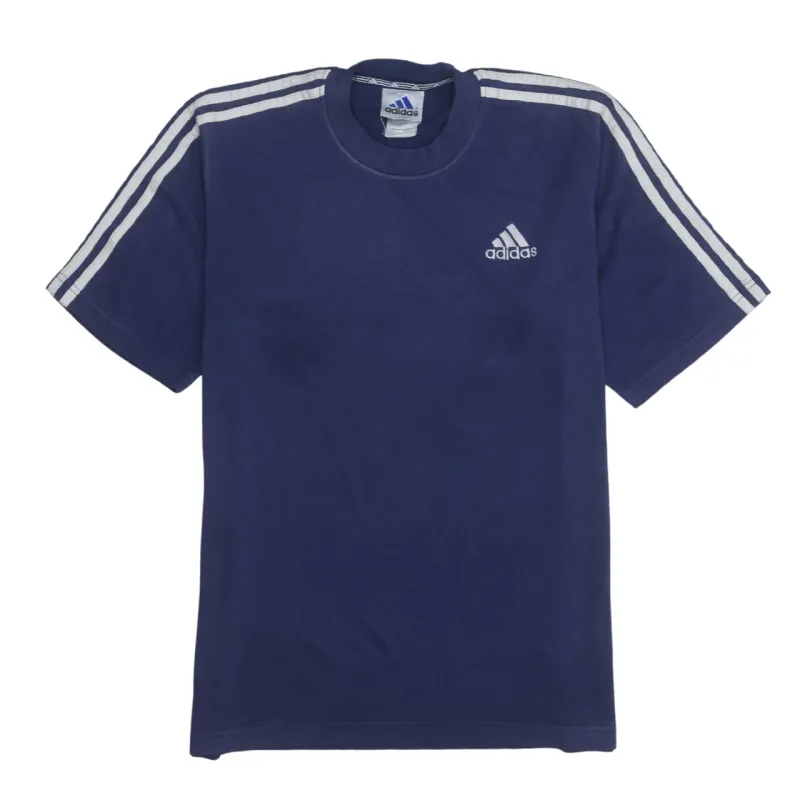 Adidas 90's Short Sleeves Crew Neck T Shirt Small Navy Blue sold by Vintage Club
